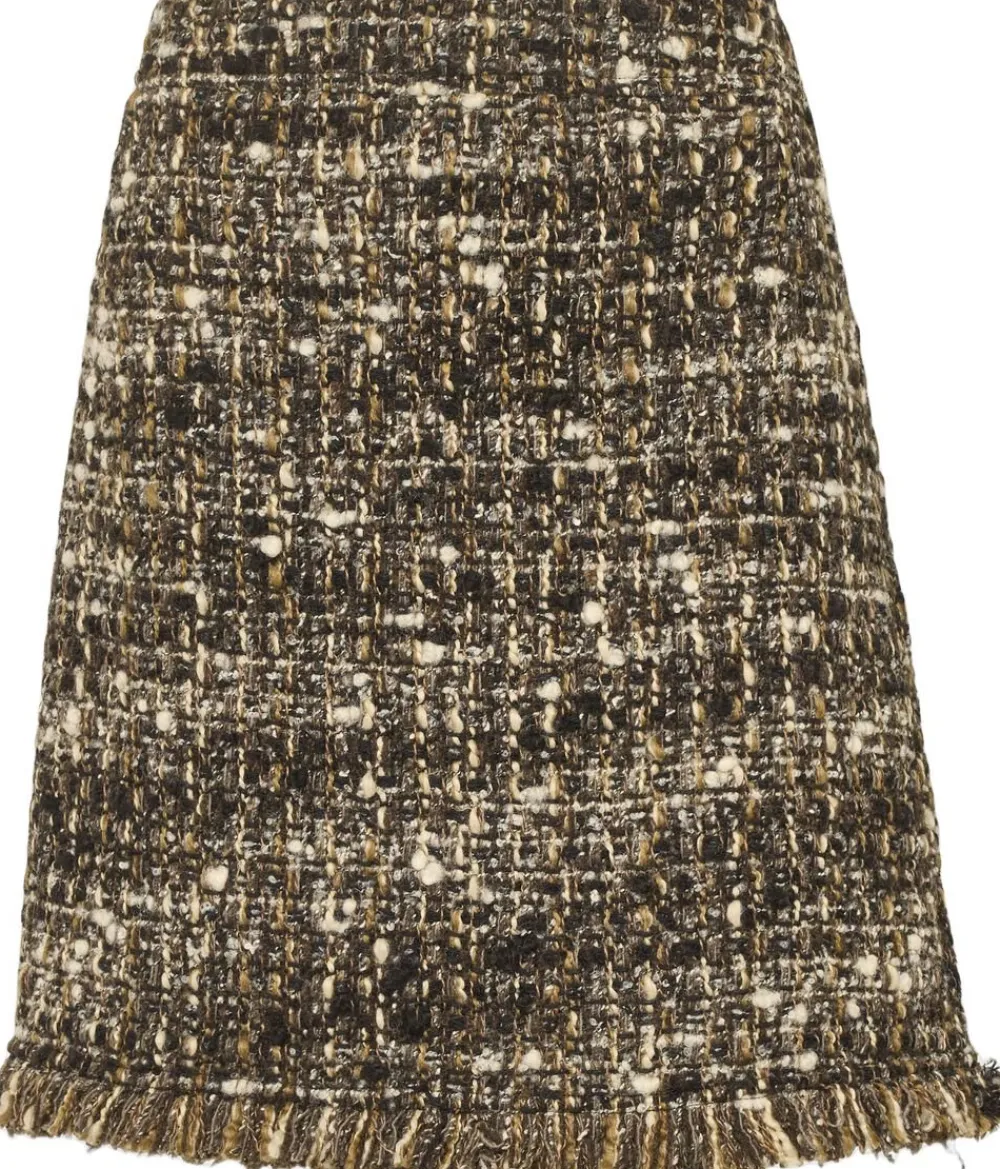 6873 - Keti F Wool Blend Skirt>Sand