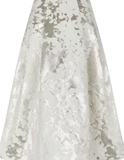 Dame Stine Goya 2461 Metallic Woven jacquard, Voluminous Midi Skirt