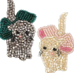 Børn Konges Sløjd 2 PACK BOW KITTY BEADED HAIR CLIP