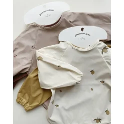 Konges Sløjd 2 PACK DINNER BIB LONG SLEEVE Lemon Discount