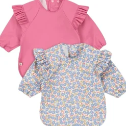 2 PACK DINNER BIB WITH SLEEVES AND FRILL>Konges Sløjd Online