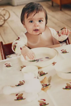 Konges Sløjd 2 PACK SILICONE BIB SWAN Shifting sand New