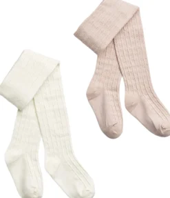 Wheat 2 par Izzy pointelle strømpebukser Lyser&oslash;d Best