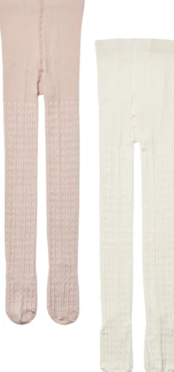 Wheat 2 par Izzy pointelle strømpebukser Lyser&oslash;d Best