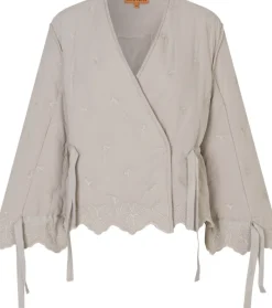 Stine Goya 2388 Quilted Cotton, Gathered Tie Jacket Wild quilted flowers Best