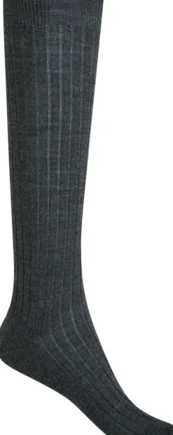 100% ribbed wool high socks>Punto Blanco New