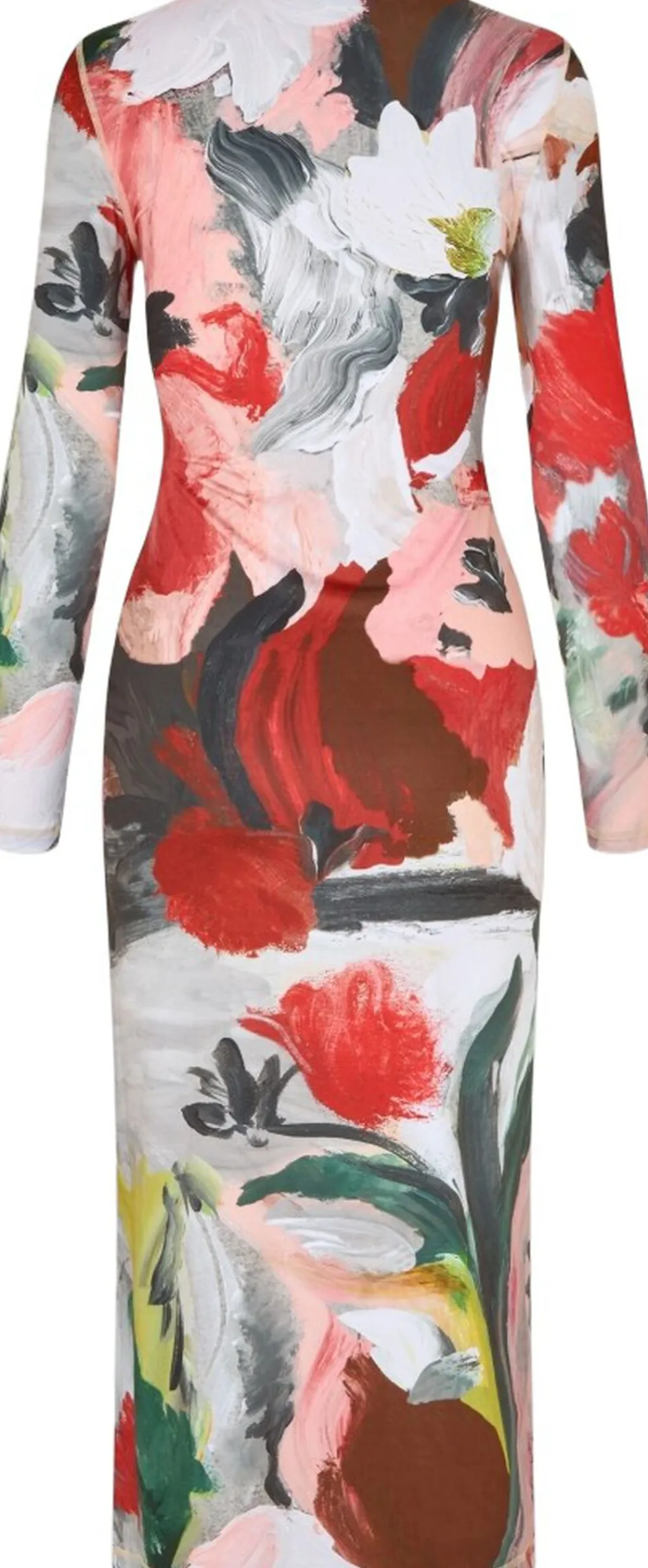 Stine Goya 2244 Stocking Jersey, Pullover Long Sleeve Midi Dress My garden Online