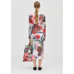 Stine Goya 2244 Stocking Jersey, Pullover Long Sleeve Midi Dress My garden Online
