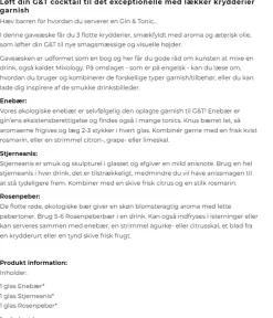 Mill & Mortar A Touch of Spice garish til Gin & Tonic