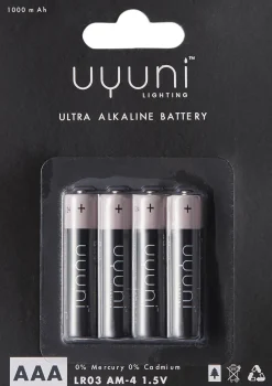 AAA Battery, 1,5V, 1000mAh - 4 pack>Uyuni Online