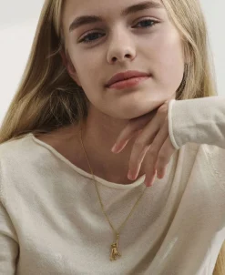 Dame Kay Bojesen Jewelry Aben i 18 karat forgyldt sølv uden kæde