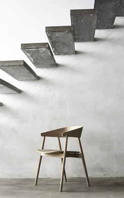 Andersen - Furniture AC2 armchair Oak white pigm. lacquer veneer seat