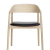 Andersen - Furniture AC2 armchair Oak white pigm. lacquer leather seat