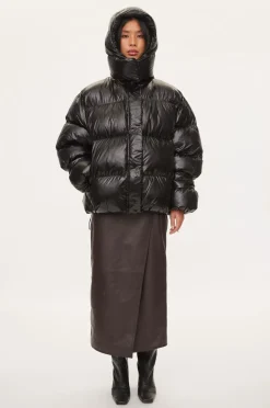 Oval Square Active Hood Jacket Black Outlet