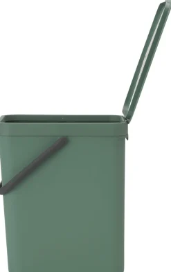 Affaldsspand m/låg sort. kon 25 ltr.><noscript><img width=