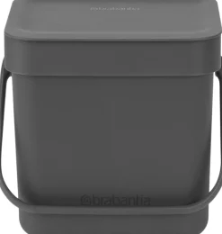 Affaldsspand m/låg sort. kon. 3 ltr>Brabantia Sale