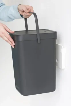 Brabantia Affaldsspand m/låg sort.kon. 12 ltr