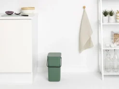 Affaldsspand m/låg sort.kon. 12 ltr>Brabantia Outlet