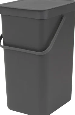 Affaldsspand m/låg sort.kon. 16 ltr>Brabantia Outlet