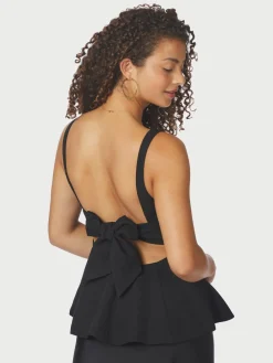 Neo Noir Agape Structure Tie Top Black Hot