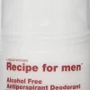 Recipe For Men Alcohol Free Antiperspirant Deodorant 60 ml. Sale