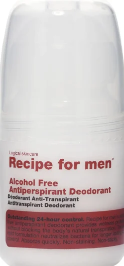 Recipe For Men Alcohol Free Antiperspirant Deodorant 60 ml. Sale