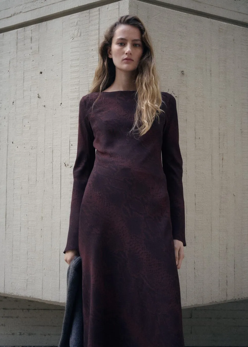 A-line animal-print dress>MANGO Clearance