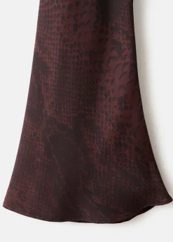 A-line animal-print dress>MANGO Clearance