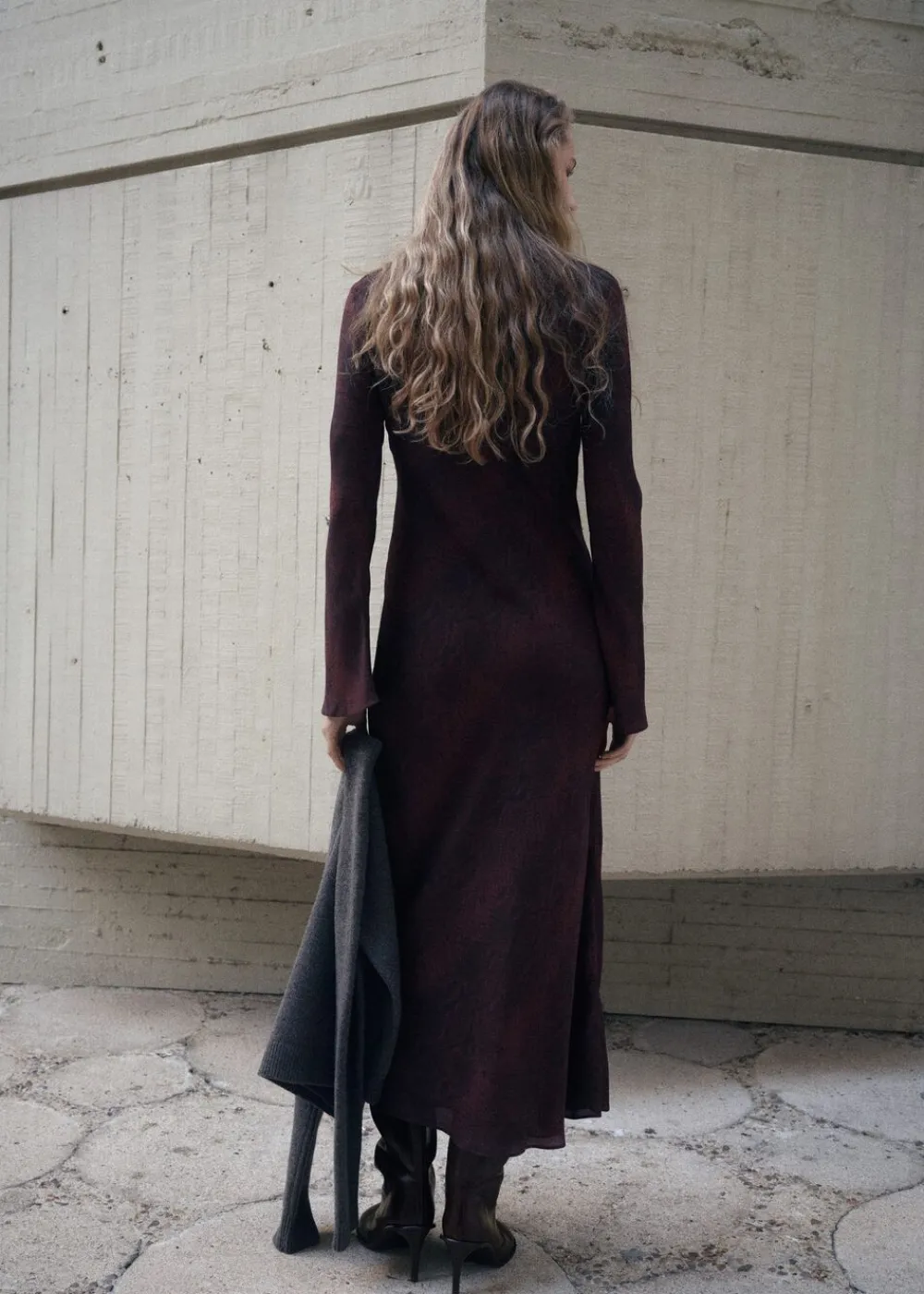 A-line animal-print dress>MANGO Clearance