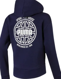 Puma Alpha Graphic Sweat Jacket Blå Online