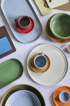 Hübsch Amare Bordskånere Small Blå/Orange sæt af 2