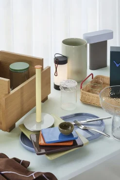 Hübsch Amare Bordskånere Small Blå/Orange sæt af 2