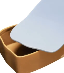 Hübsch Amare Skrivebordsordner Large Brun/Lyseblå