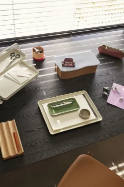 Hübsch Amare Skrivebordsordner Large Brun/Lyseblå