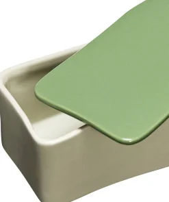 Hübsch Amare Skrivebordsordner Small Sand/Grøn