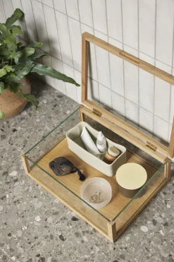 Hübsch Amare Skrivebordsordner Small Sand/Grøn