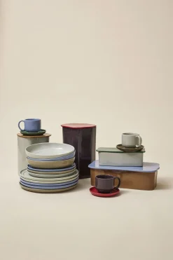 Hübsch Amare Skrivebordsordner Small Sand/Grøn