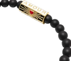 Nialaya Amour Onyx Bracelet Black New