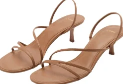 Dame MANGO Animal print strap heel sandal