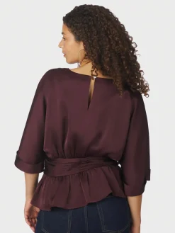 Annegret Heavy Sateen Blouse>Neo Noir Hot