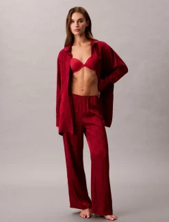 Calvin Klein AOP PANT 19519 giga satin shine emblem+red s Best