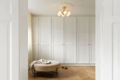 Nuura Apiales 6 Ceiling, brushed brass / opal