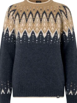 Asivik W Isefjord Sweater, BlackSand Sort Sale