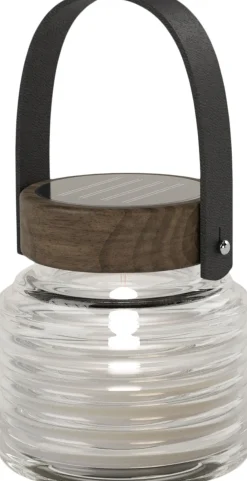 Sirius Aston Solar Krukke, Ø12xH12cm, Sort/Brun Discount