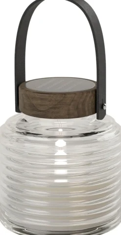 Aston Solar Krukke, Ø14xH16cm, Sort/Brun>Sirius Discount