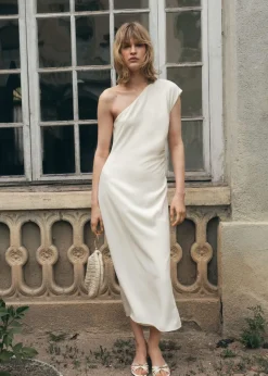 Dame MANGO Asymmetrical pleated dress