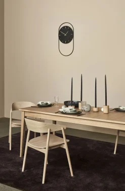 Andersen - Furniture A-Wall Clock - Black with black metal ring