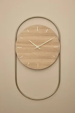 Andersen - Furniture A-Wall Clock - Oak with brass ring Clearance