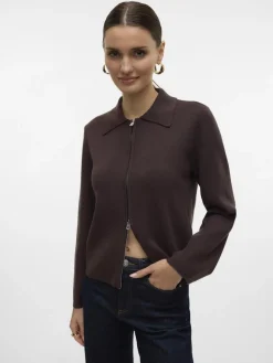 Aware AWHANNA LS KNIT CARDIGAN NOOS Chocolate torte Hot