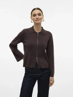 Aware AWHANNA LS KNIT CARDIGAN NOOS Chocolate torte Hot